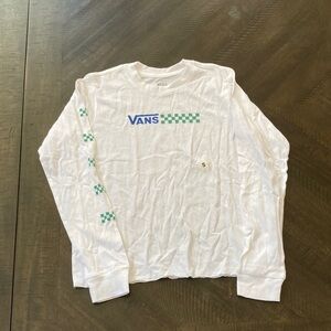 Vans girls long sleeve white shirt